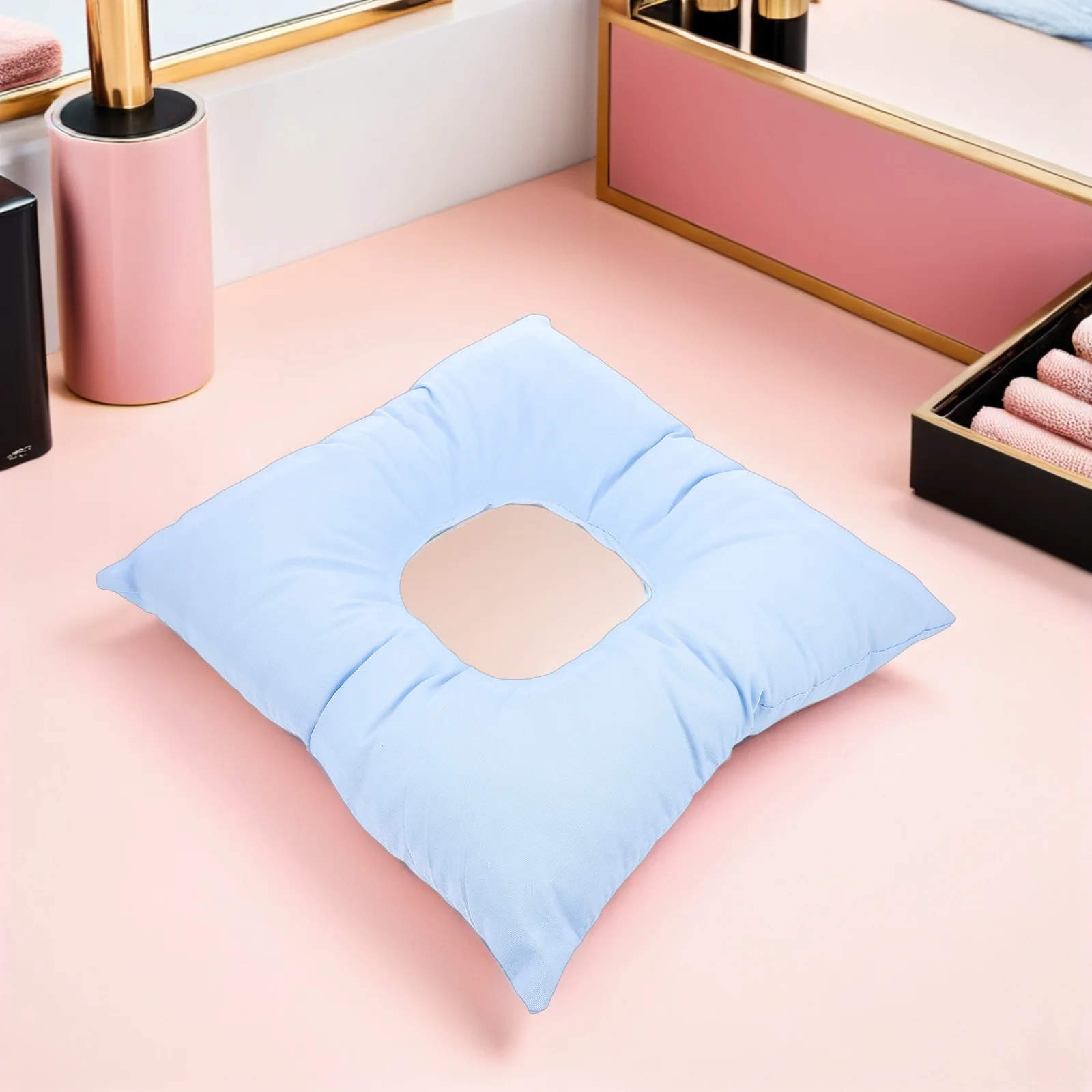 

2 шт., массажный чехол для кровати, массажный подголовник для кровати, дышащий дизайн, подушка для поддержки лица в салоне, удобная для длительного использования