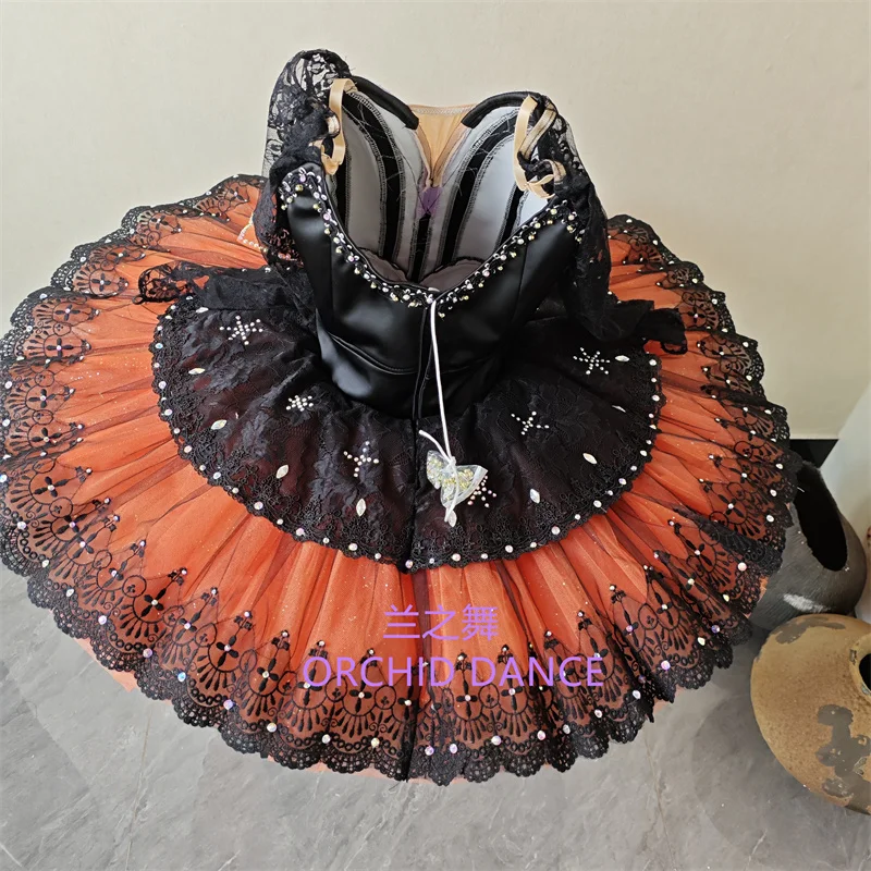 BT01567 전문 맞춤 사이즈 맞춤 색상 어린이 소녀 여성 성인 블랙 발레 튜튜 의상