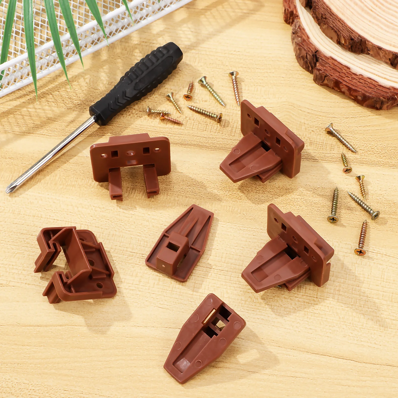 

1 Set Sliding Drawer Slides Smooth Plastic Drawer Guides Replacement for Dresser Cabinet Furniture Hardware Stoppers