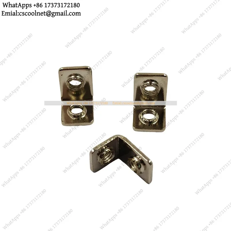 JS02 30Pcs L-Shaped Bracket 90° Iron Plate M3 Screw Terminal Block Mount