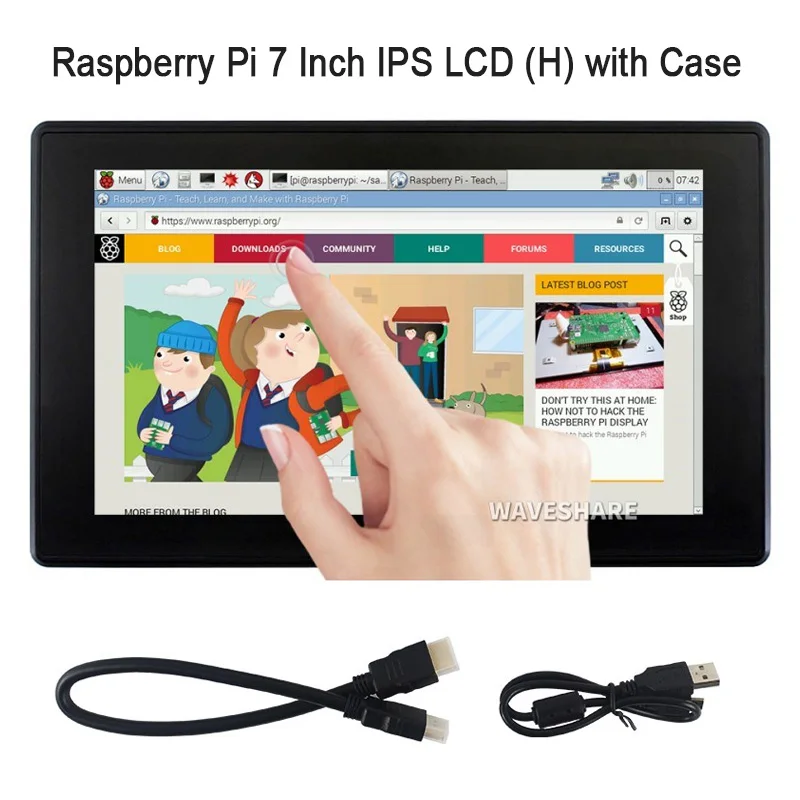 

Raspberry Pi 7 Inch IPS LCD (H) 1024×600 Touch Screen with Case Capacitive Display for Raspberry Pi 4 Zero W Jetson Nano Mini PC