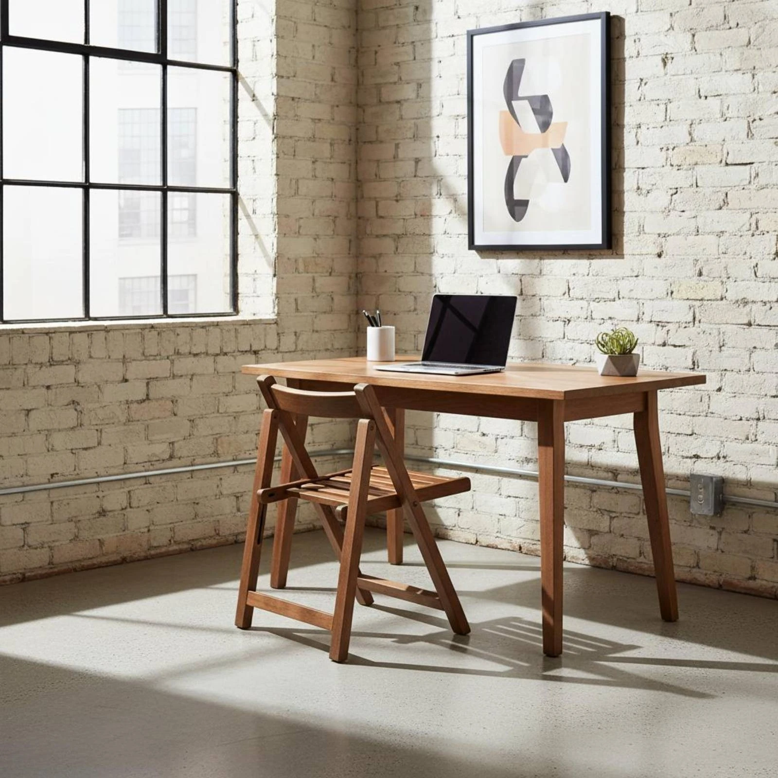 

Wooden Folding Chair Solid Wood Folding Chair with Backrest Home Furniture Simple Design Space Saving