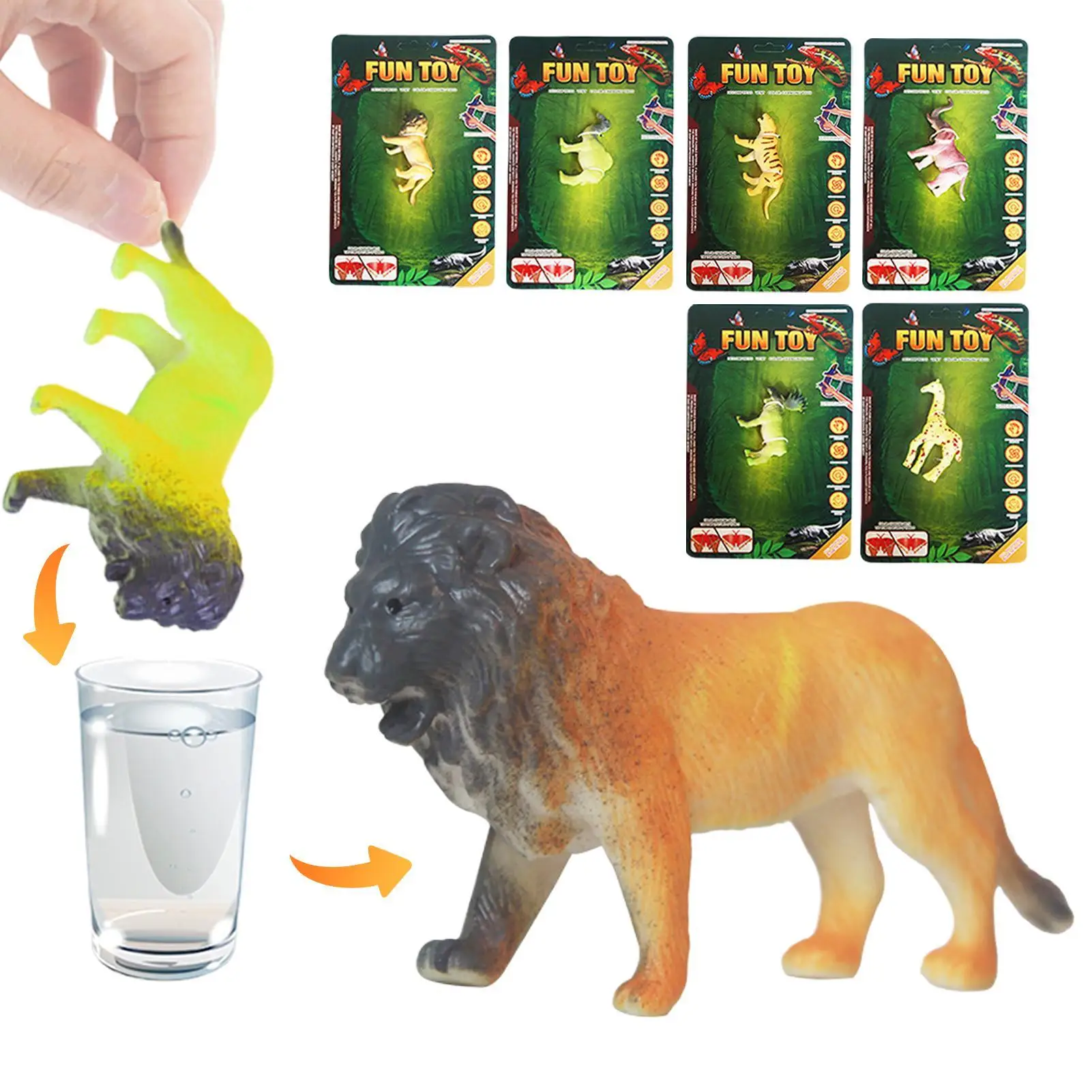 Giocattoli da bagno per animali che cambiano colore da 6 pezzi - Set di giochi d'acqua sensoriali per i più piccoli Divertimento educativo in aula per feste in piscina