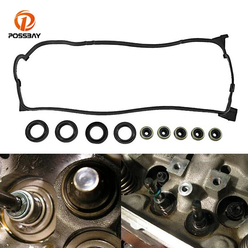 

Car Valve Cover Gasket Set W/Grommets Spark Plug Tube Seals 12030-P2A-000 for HONDA CIVIC DEL SOL S 1.6L SOHC L4 D16Y7 1996-1997