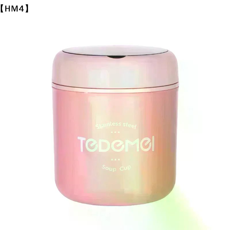 〔HM4〕Recipiente Térmico de Acero Inoxidable para Sopa, Lonchera con Cuchara, Recipiente Térmico para Alimentos, Termo para Sopa, Contenedor Aislado