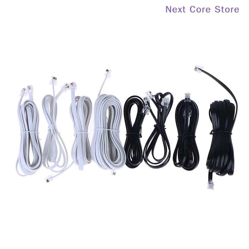 [NC]RJ12 6P6C 1/2/3/5m Data Cable Male To Male Modular Data Cord Straight Wiring Pinout Telephone Handset Voice Extension Cable