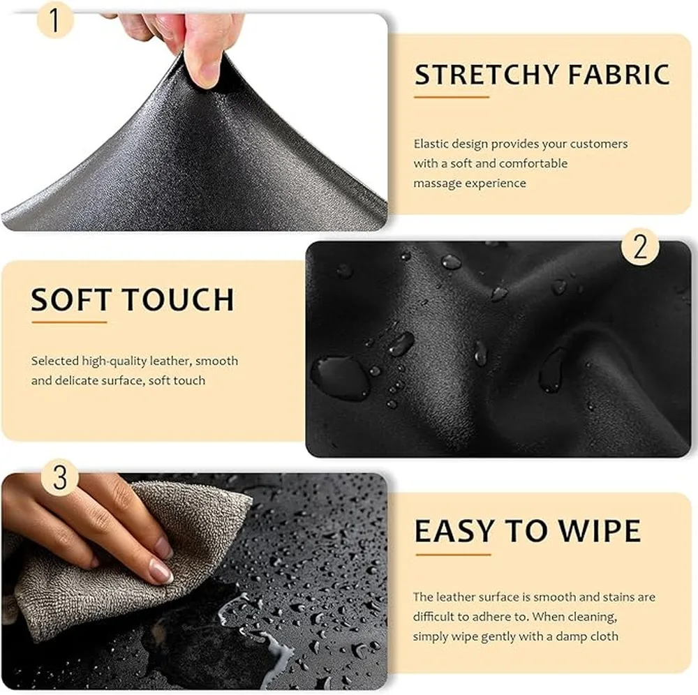 Massage Table Protective Cover Smooth High Elasticity Breathable Wipeable Easy Maintenance Inch