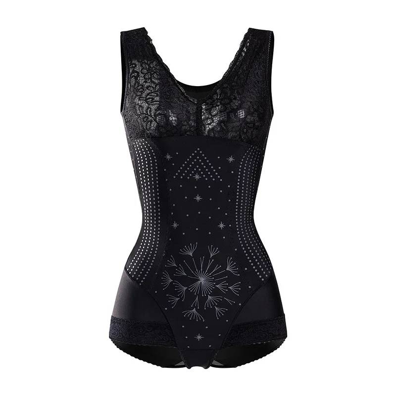 Prayger New Open Butt Magnetic Shapewear Slimming Waist Corset Lace Bra Lifter Lingeries Silky Underwear