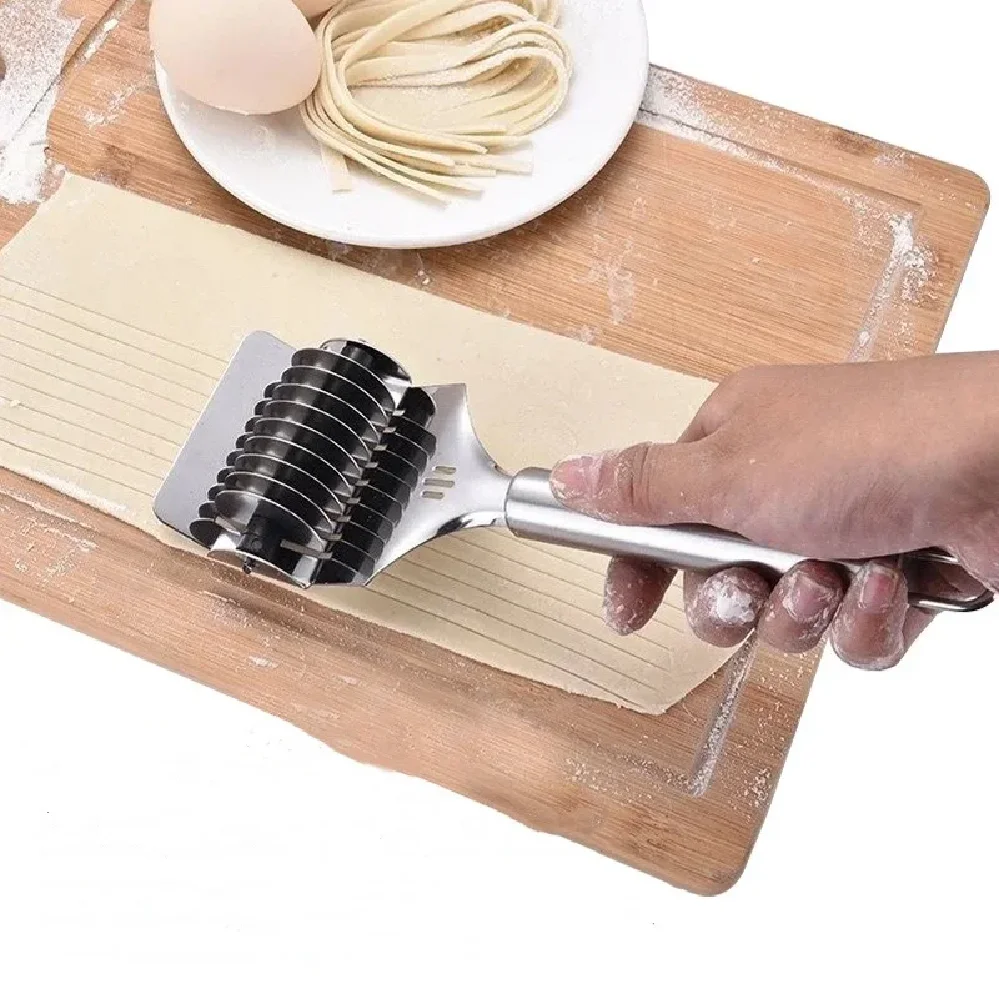 

1Pcs 304 Stainless Steel Manual Pasta Maker Spaghetti Noodle Cutter Dough Roller Ginger Garlic Crusher Kitchen Gadgets Лаптецким