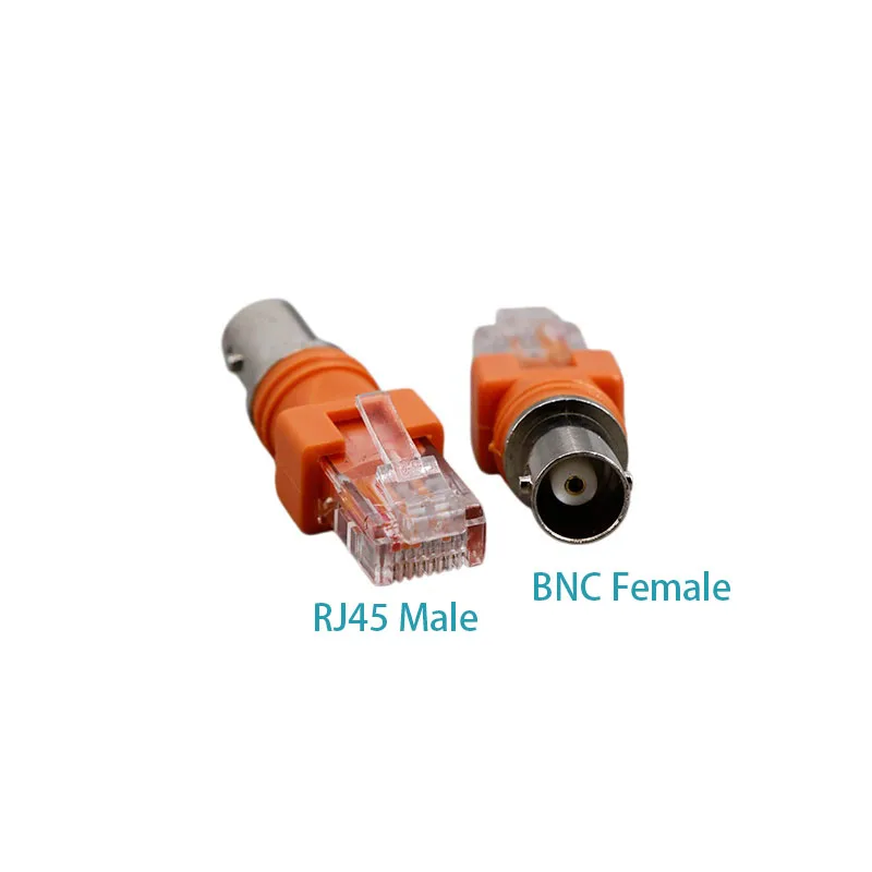 BNC Female to RJ45 Male Coaxial Barrel Adapter Connector Chassis Panel Mount Monitor Accessorie for Analyzer Line Tester