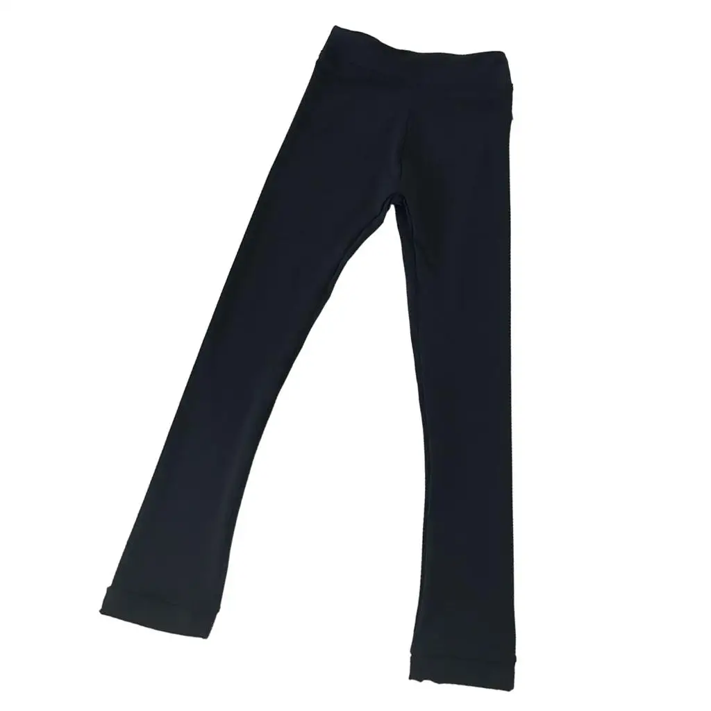 Skating Pants Outfit Black Fleece Leggings Thermal Tights Sportswear for Figure Skating Training Kids Women