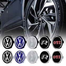 4pcs 56/60/63/65/68mm Car Wheel Center Cover Hub Caps Stickers Accessories For Volkswagen VW Golf 4 Motion Polo Touran TDI R GTI