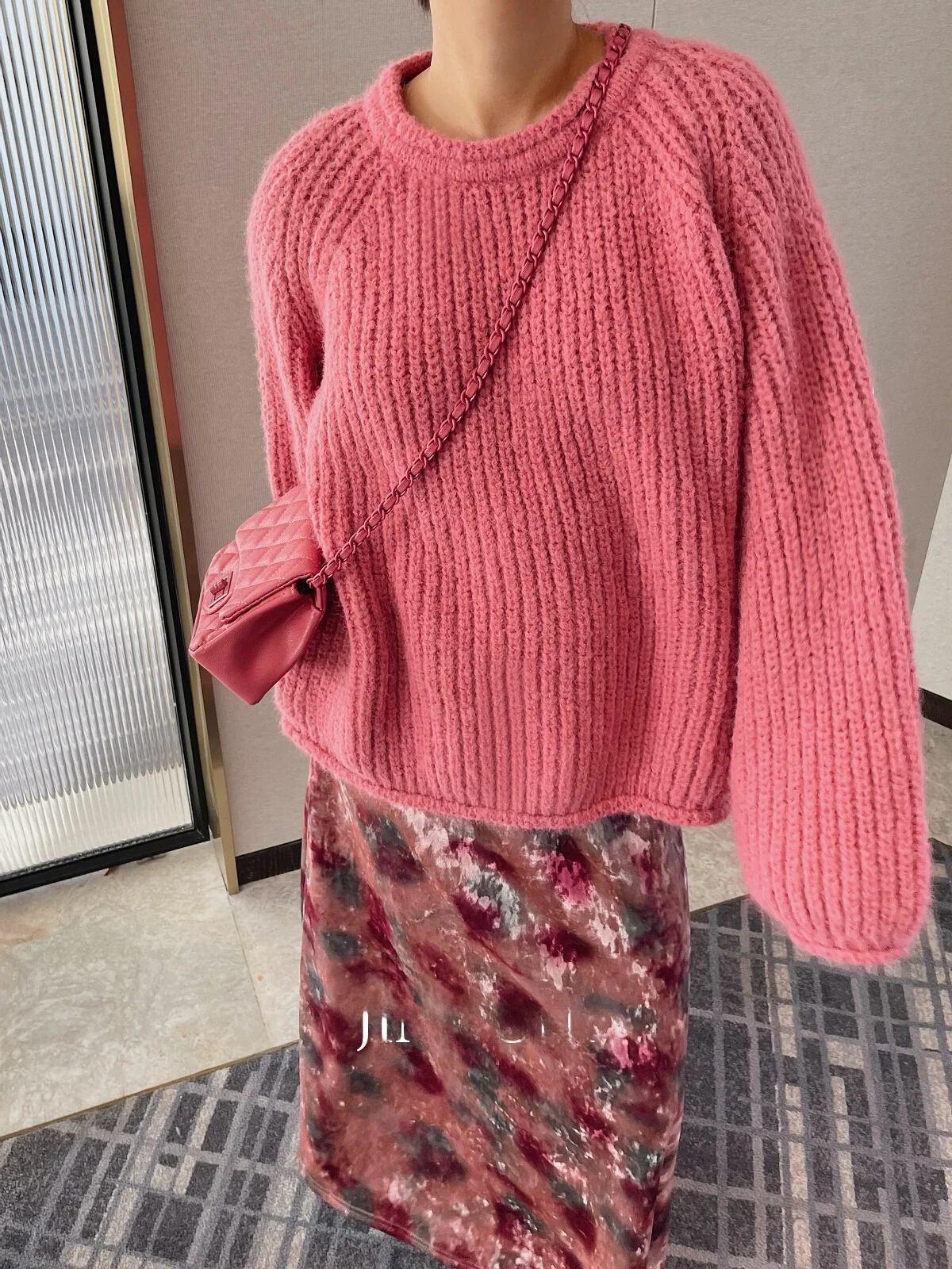 

Свободный корейский женский вязаный свитер с рукавами-фонариками, пуловер с круглым вырезом, осенне-зимний новый модный топ для похудения