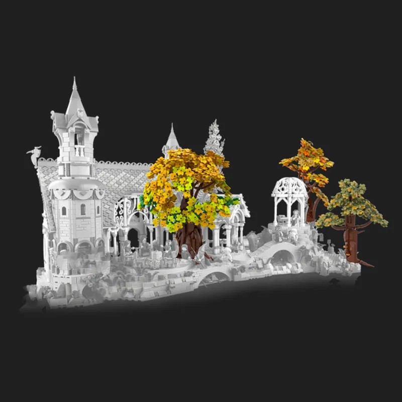 958PCS MOC Rivendells's - Lusher Tresses Building Block Models , Creative DIY, Perfect for Collection, Educational Toys Gifts