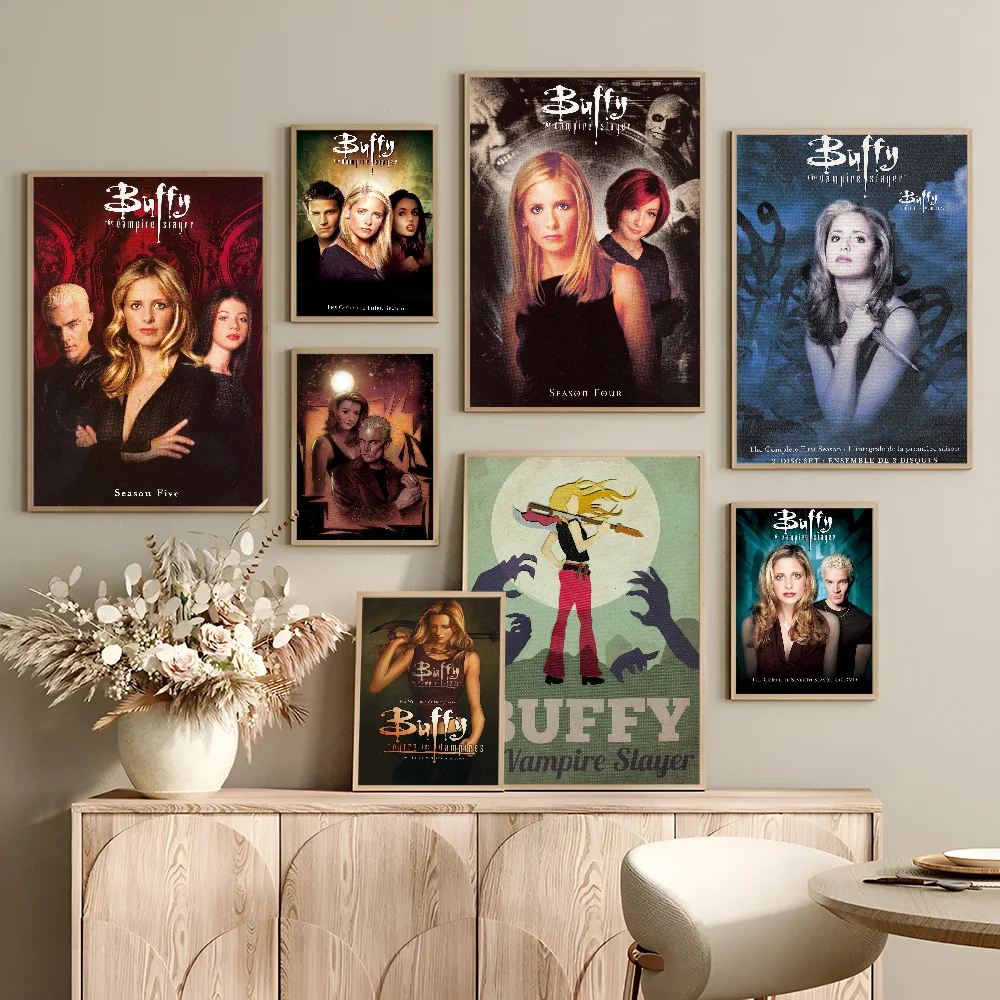 Buffy The Vampire Slayer DIY Sticky Poster Waterproof Paper Sticker Coffee House Bar Stickers Wall Painting