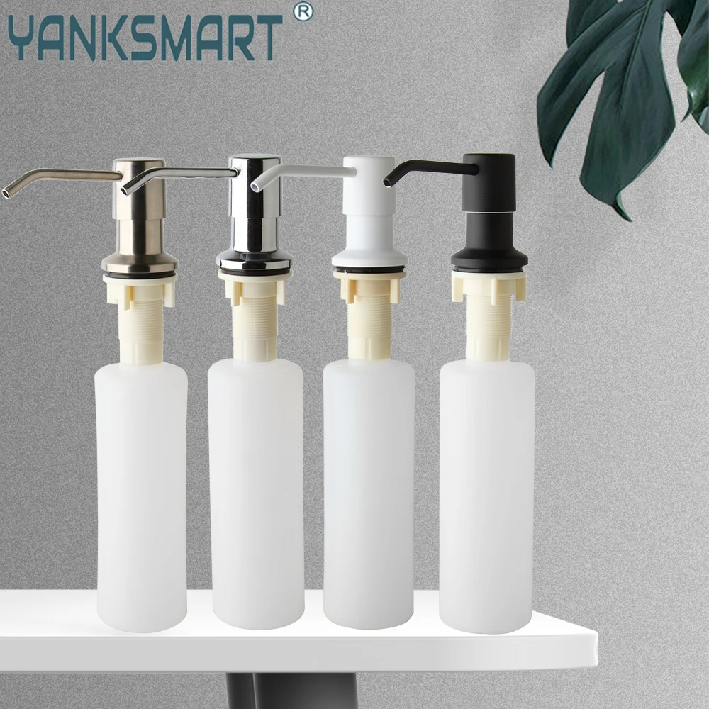 

Дозаторы для мыла YANKSMART 300 мл, насос из нержавеющей стали, монтируемый на палубе, кухонный встроенный диспенсер для столешницы для ванной комнаты и кухни