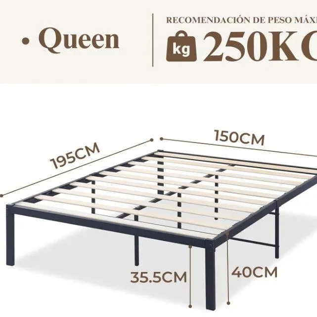2026 Wholesale Modern Double Size Hotel Platform Metal Bed Frame Mattress Foundation Base