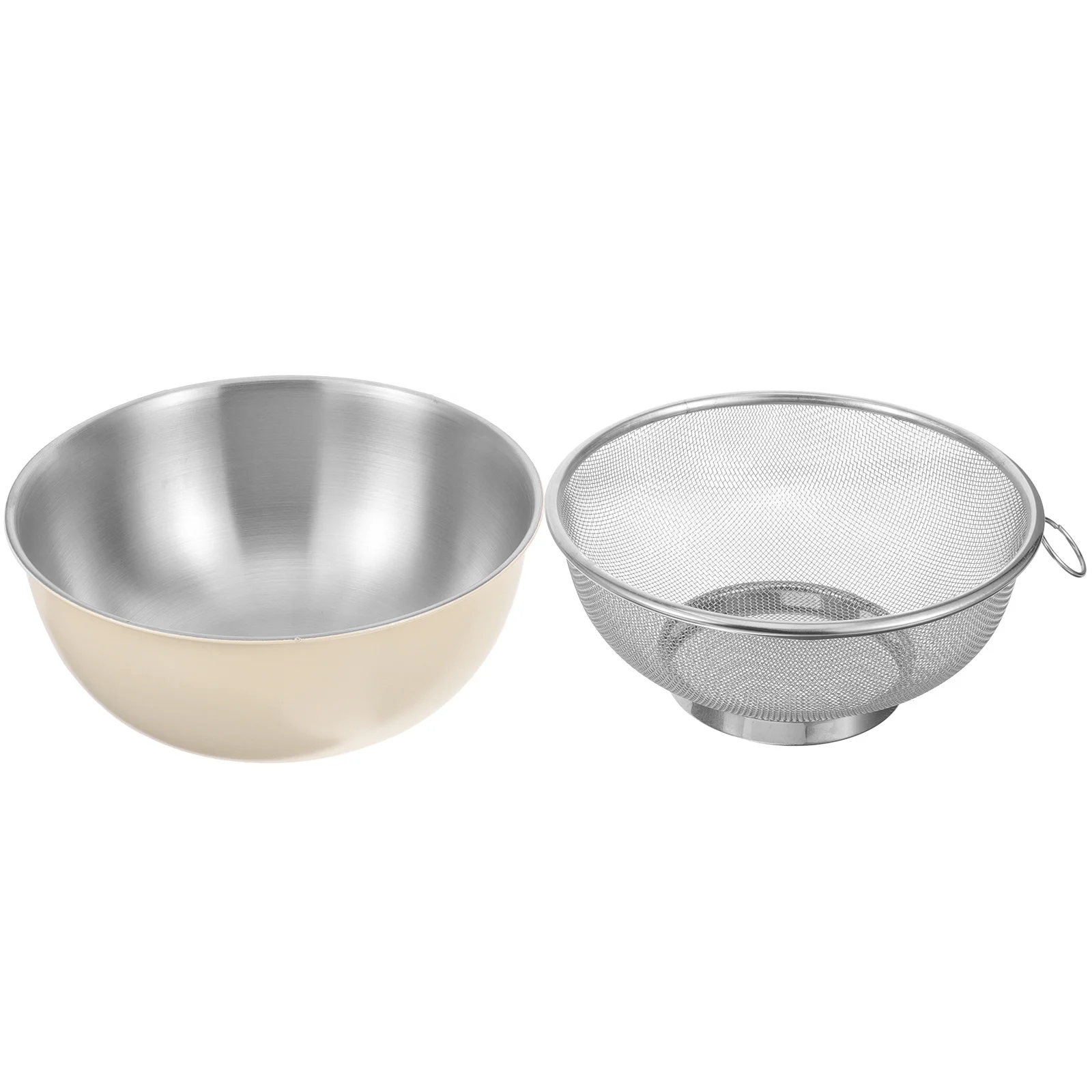 Zestaw Koszyków Sitkowych Ze Stali Nierdzewnej z Drobną Siatką do Mycia Warzyw, Ociekacz Kuchenny, Sitko do Ryżu, Koszyk do Owoce