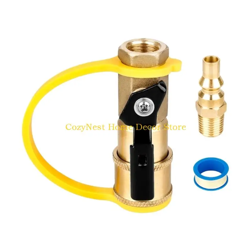 92MF Propanes Quick Connecting Brasses Adapter for Camping Trailers Grills Low Pressures