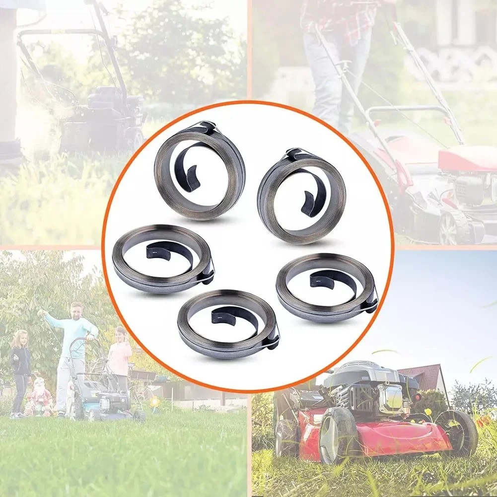 1/2pc Premium Lawn Mower Recoil Start Spring Pull Plate Spring Spare Parts Tool Garden Power Tool Accessories
