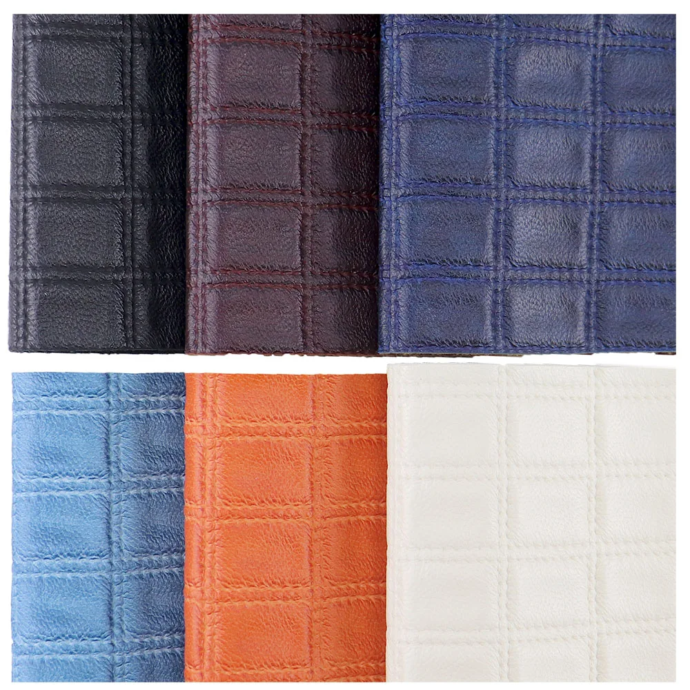 

Рулон 20/50x120 см, большой прямоугольный узор, кубовидная тисненая синтетическая искусственная искусственная кожа, ткань для сумки, сделай сам, швейные сумки, банты CN468