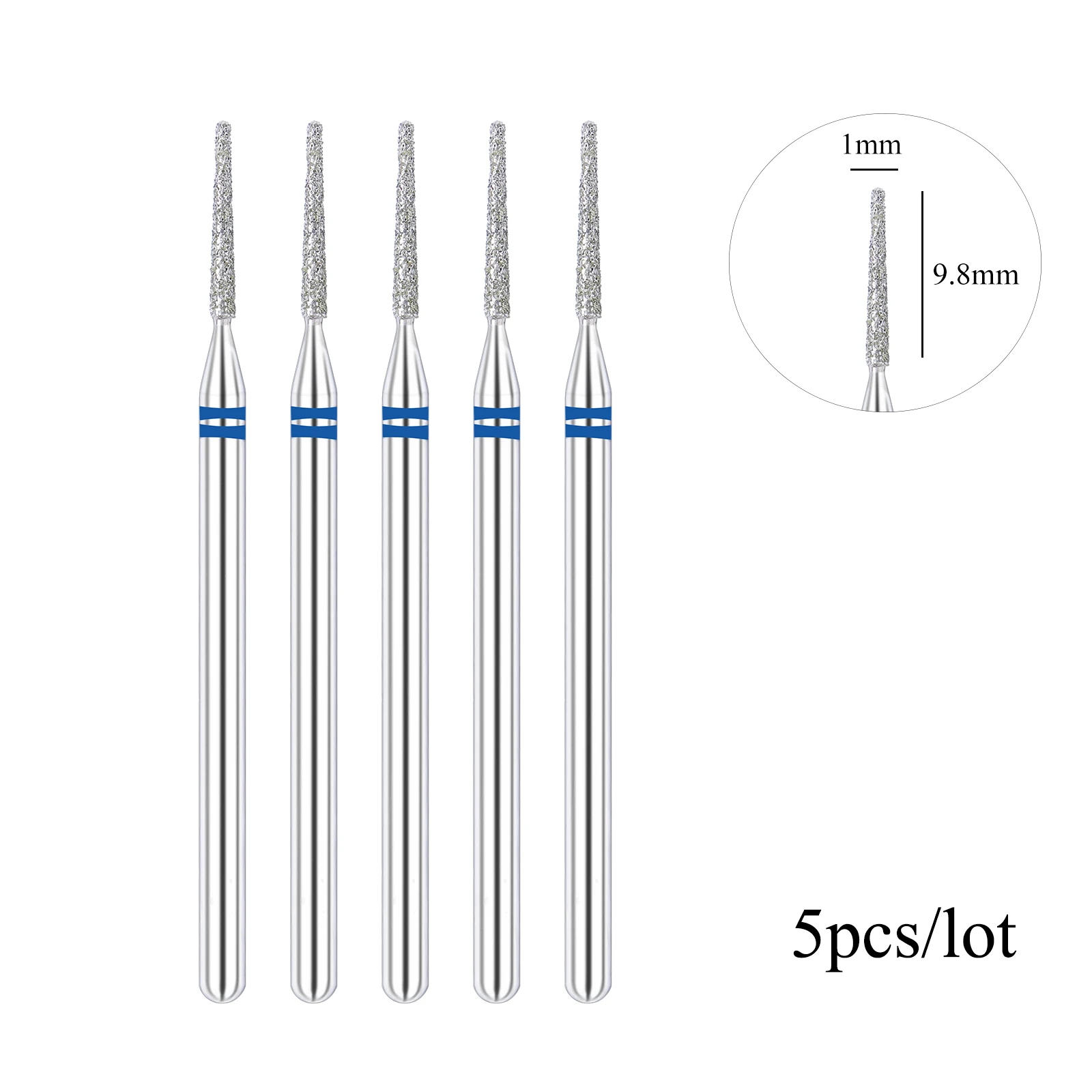 TP 5 teile/los Diamant Nagel Bohrer Bits 3/32'' Flamme Nagel Bits Elektrische Fräser Für Maniküre Rotary Häutchen sauber Nagel Werkzeuge