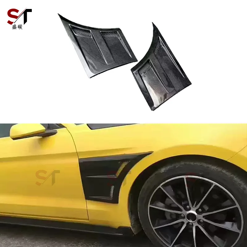

Подходит для Ford Mustang Mustang из углеродного волокна, трендовая декоративная наклейка на переднее крыло, модифицированный боковой спойлер