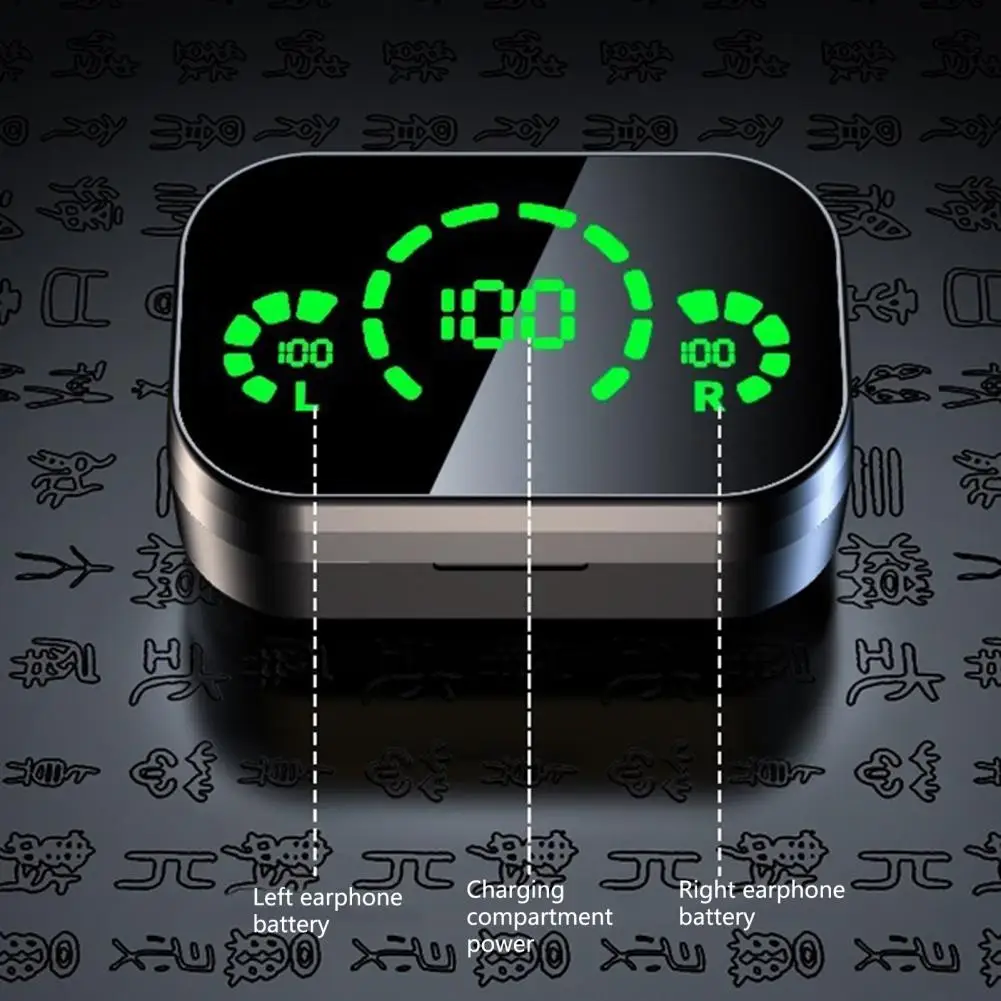 LED電源デジタルディスプレイイヤホン、人間工学に基づいたデザイン、優れた耐久性、Bluetooth互換ヘッドセット、通話、yd03