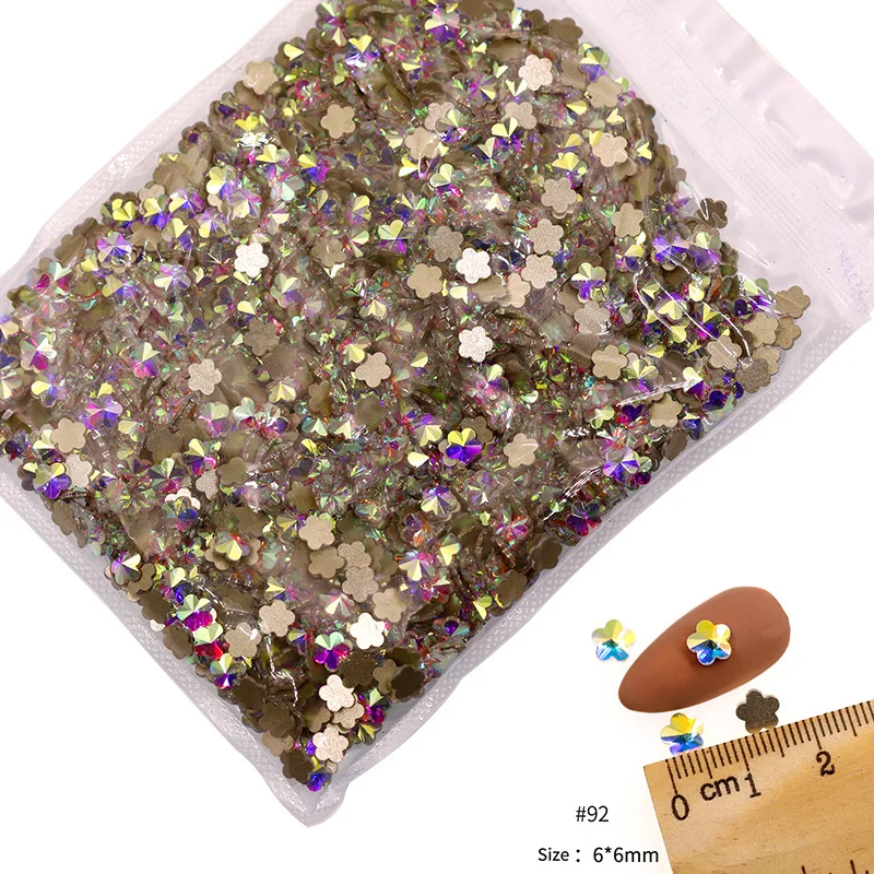 VDD 81-118 Großhandel 1440 Stück Glasrhinestones Kristall AB Flache Rückseite Glänzende Strass-Steine für DIY-Handwerk Nagelkunst-Zubehör – Detail 18