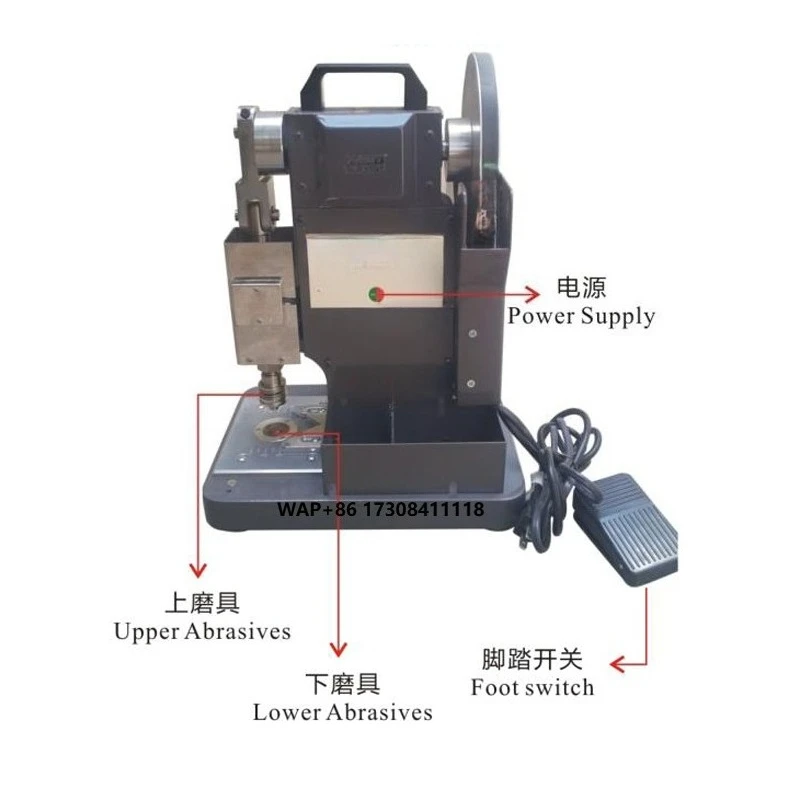 Hydraulic Eyelet Punching Machine for Curtains & Shoes with Pliers Stainless Steel 110V/220V 50W 8-12mm Welding Area