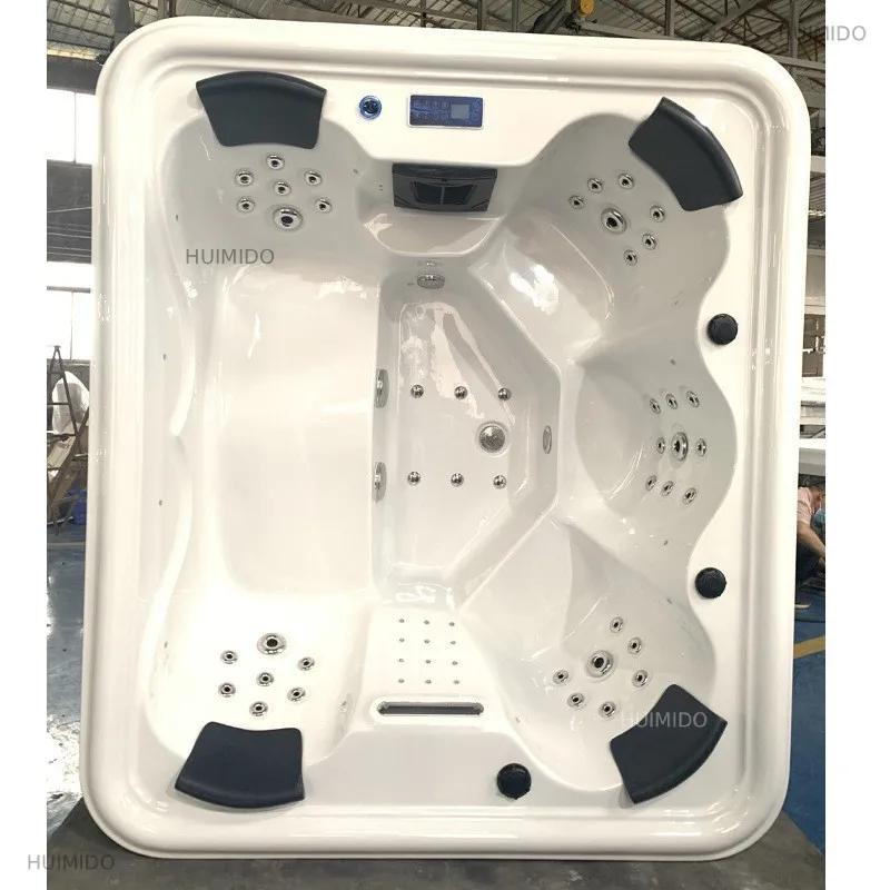 Luxury outdoor free-standing acrylic large bath hotel B & B villa multi-functional massage SPA thermostatic bathtub