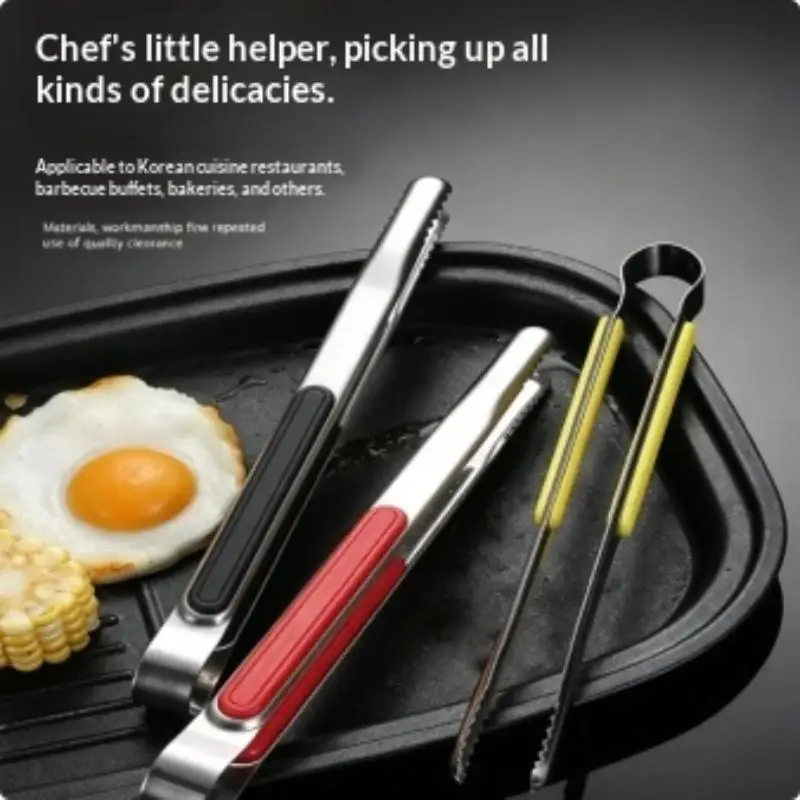 Premium Stainless Steel Grilling Tongs Non-slip Grip for Barbecue and Steak Cooking Essential BBQ Tool