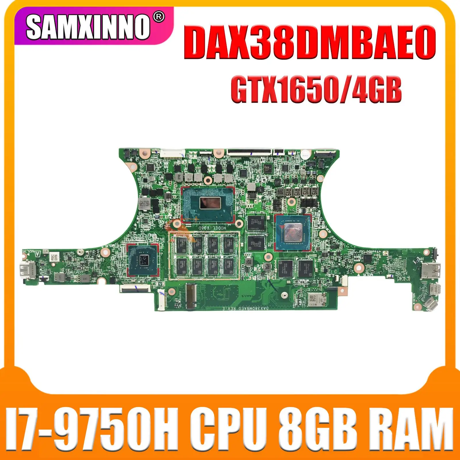 

For HP Spectre X360 Convertible 15-DF 15T-DF motherboard DAX38DMBAE0 CPU: I7-9750H GPU: GTX1650 4G 100% Tested Work Conv