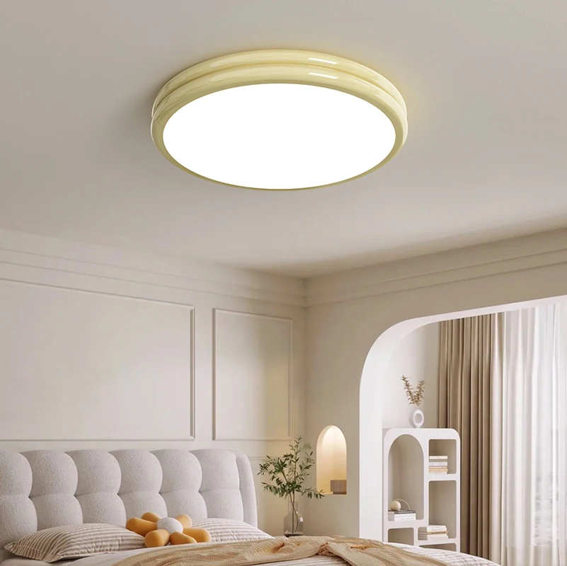 Lámpara de techo Led de estilo nórdico, luz redonda moderna para dormitorio, sala de estar, comedor, pasillo y pasillo, 2023