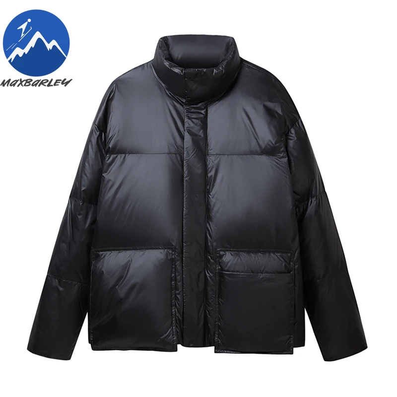 

Maxbarley Winter Down Jacket Men Short Korean Style Stand Collar Lightweight Parker Trendy Couple New Thickened Puffer Coat