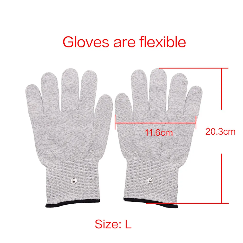 TENS EMS Electrode Electric Glove Sock Bracer Cable Conductive Silver Fiber for Body Massage Healthy Pads Phycical Therapy