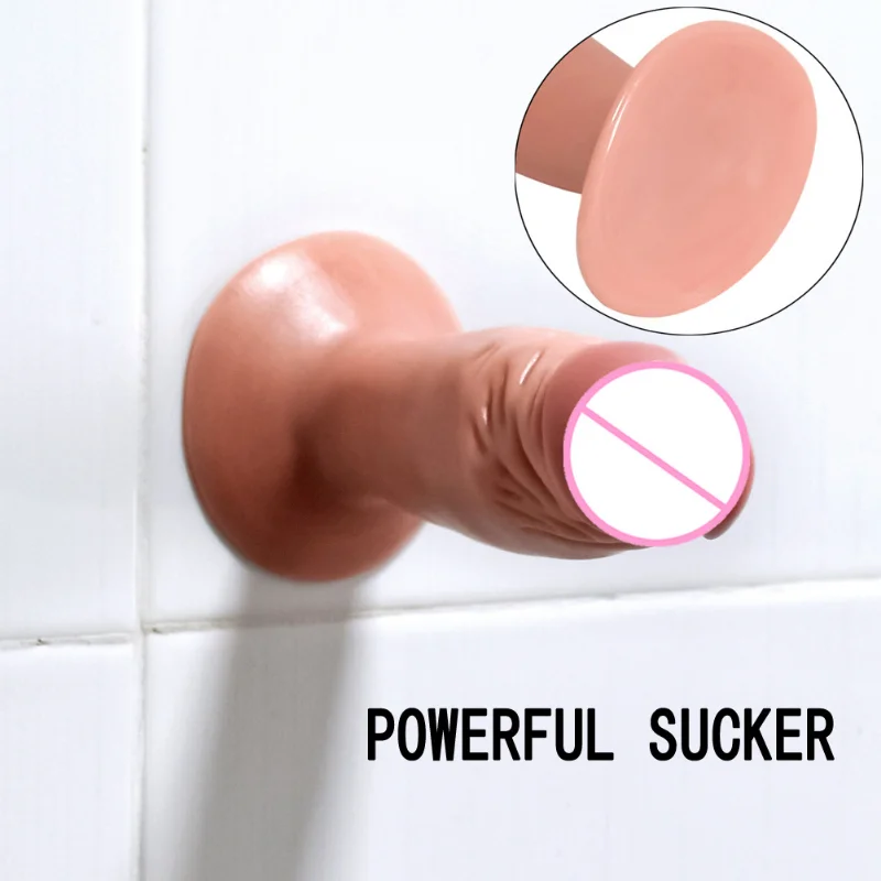 12CM Simulation Small Dildos Female Mini Masturbator With Suction Cup Vaginal Anal Realistic Dildo For Women PVC Penis Sex Toys