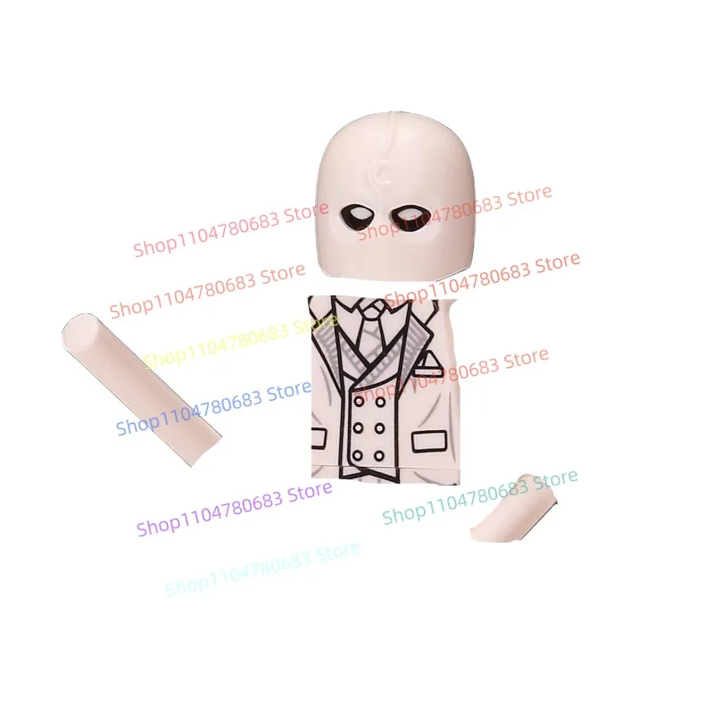 MOC Building Blocks Mini Figure Moon Knight Gentleman Assembly Model Ornament Movie & TV Character Toy Holiday Gift Collection