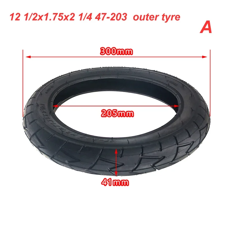 12 inch  1/2x1.75x2 1/4 (47-203) inner tube outer tyre for Children's bicycle  Parts