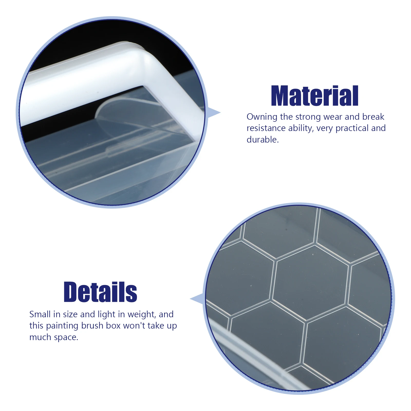 

Portable Storage Box For Painting Brushes Handheld Tool Organizer Clear Pen Case Transparent Paint Brush Holder Compact