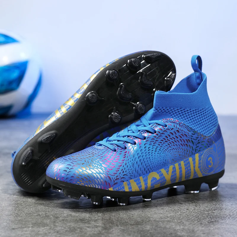 

New Men Soccer Shoes Professional Society Turf Training Kids Football Field Boots Non-Slip TF/FG Indoor Children Football Shoes