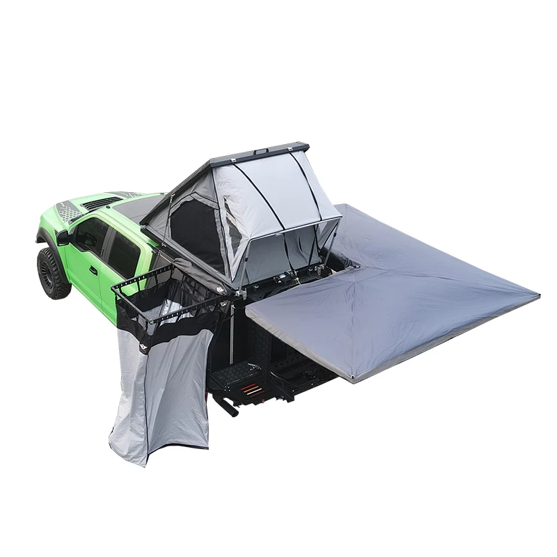 

Special offer, gray 270-degree canopy straight pull, side tent, roof tent, bath room, off-road vehicle modified outdoor camping