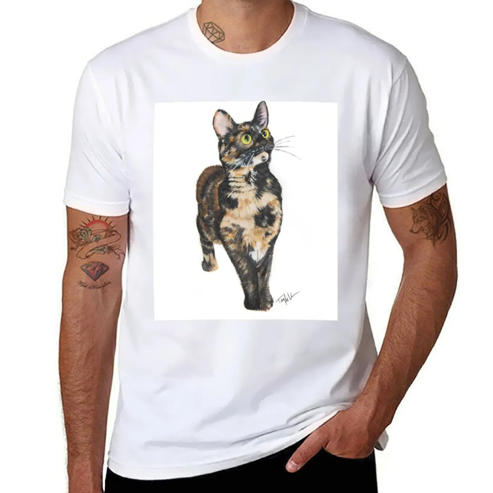 

Tortoiseshell Cat Rescue T-Shirt Casual Streetwear Short Sleeve Tee