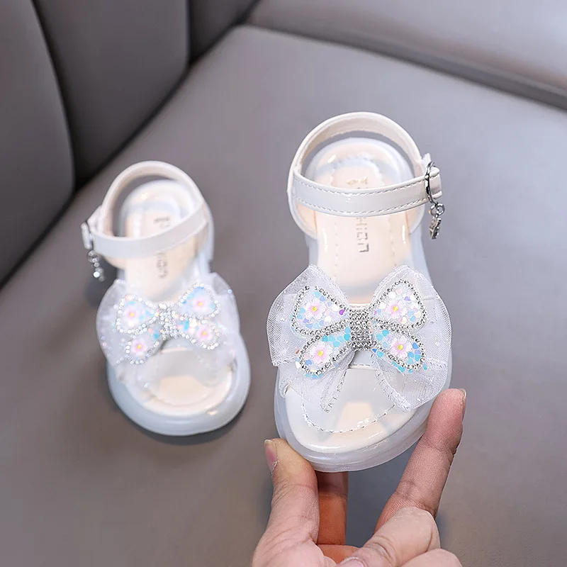 

Kid Dance Performance Wedding PU Leather Sandals Autumn Spring Princess Shoe Children Girl Cute Cartoon Sandal Baby Student Shoe