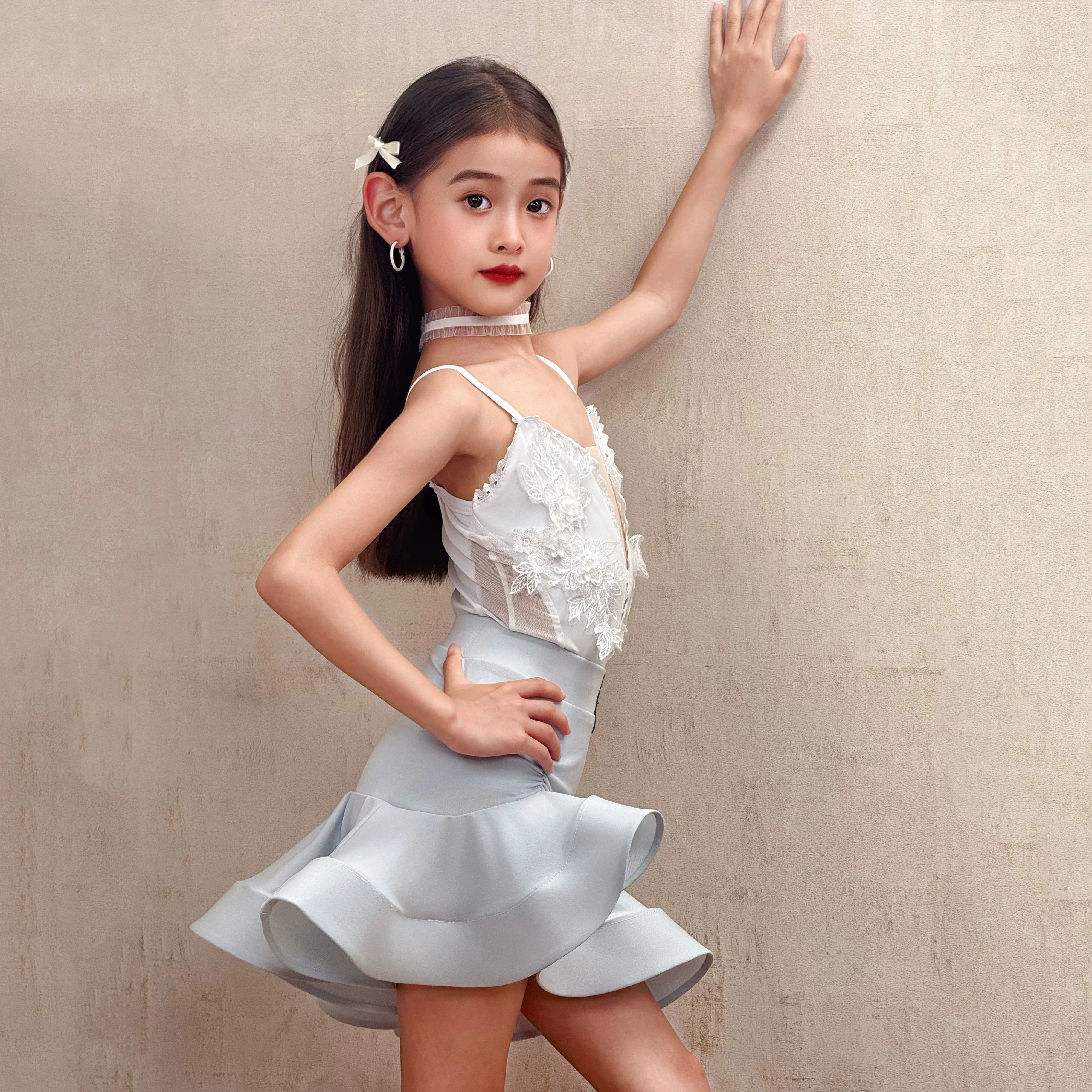 Latin Dance Practice Suit Girl Adult Women Latin Competition Dance Suit latin Two Piece Girl Tango Samba Rumba Dance Dress