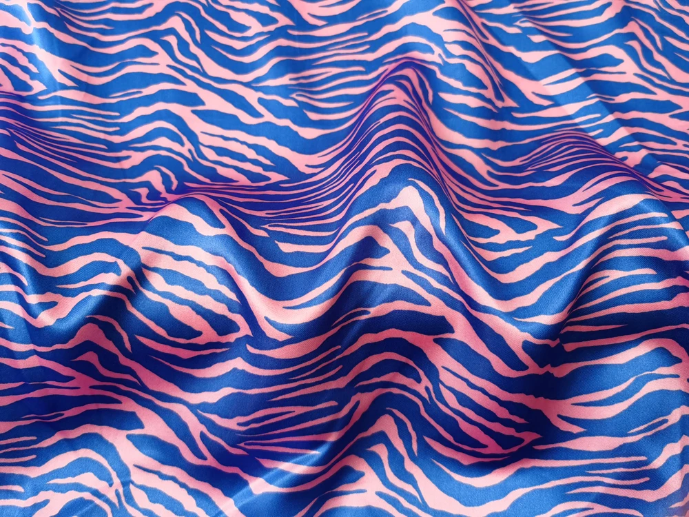 1 Meter x 1,48 Meter gestreifter Zebra-Satin-Druckstoff, weiches Futter – Detail 25