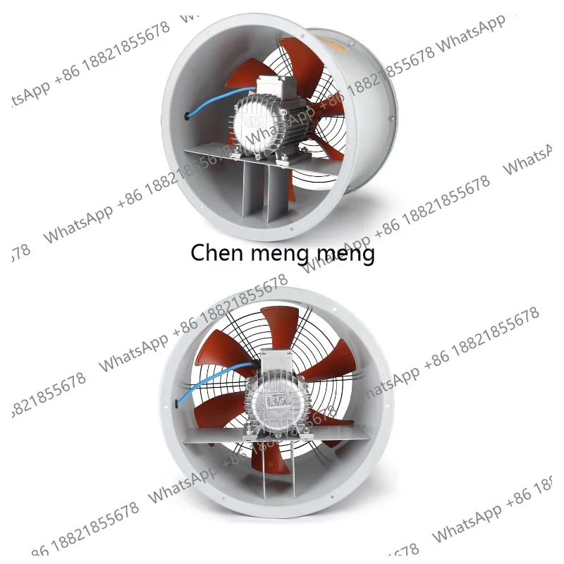 A55 High temperature resistant axial flow fan 380V ducted powerful kitchen dedicated ventilator industrial exhaust fan silent 22
