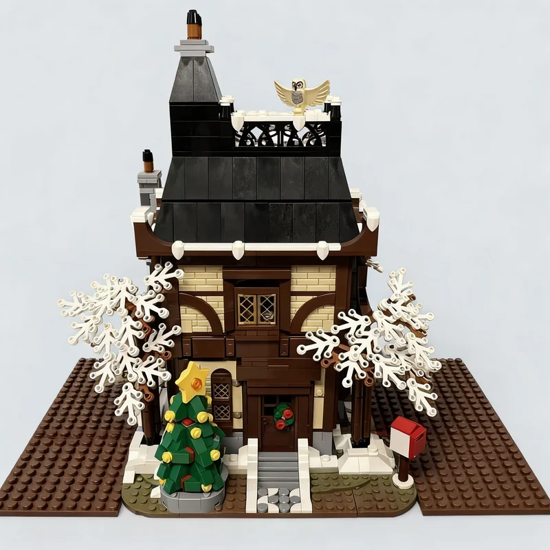 1977PCS Christmas Mansion MOC Modular Street View Model Custom Puzzle Architecture DIY Assembly Educational Toy Collection Gift