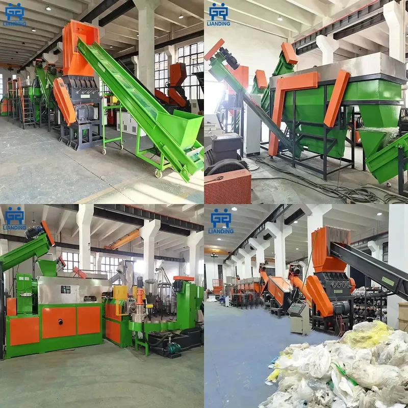 500kg/h Factory Direct Automatic Waste Plastic Recycling Machine Washing Line for PE PP HDPE LDPE Film Bags