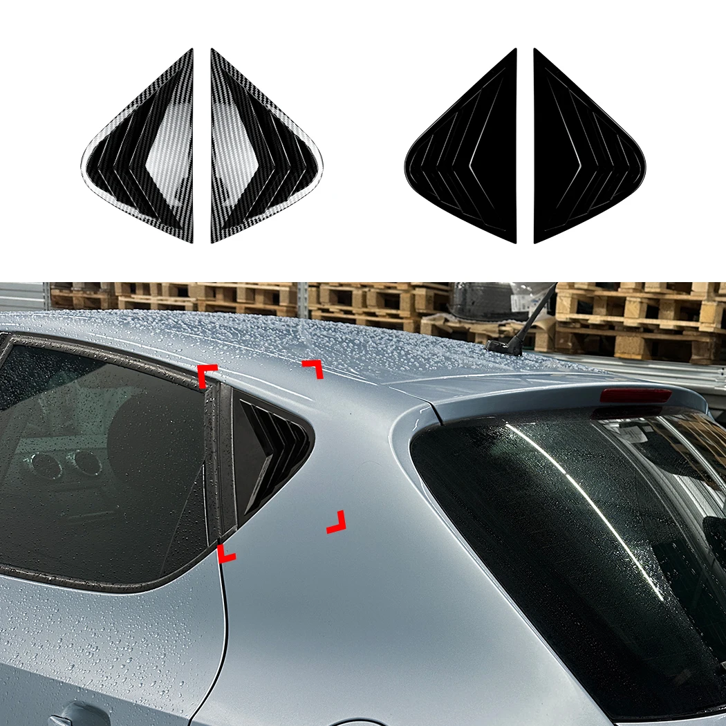 For Seat Ibiza MK4.5 2013 2014 2015 2016 2017 ABS Rear Window Side Vent Shutter Louver Cover Trim Car Accessories
